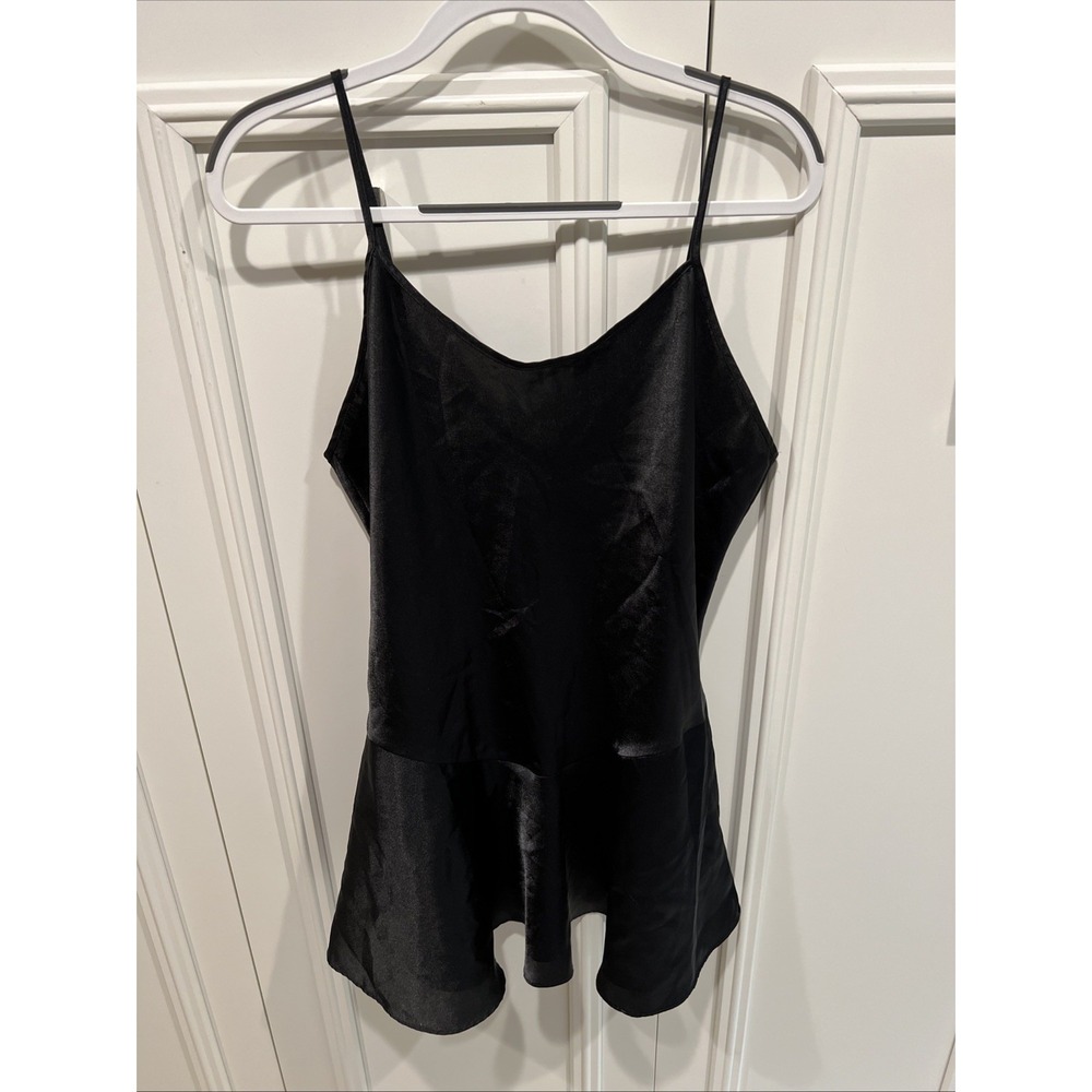 Vintage 90s Victoria's Secret Collection Black Slip Chemise Lingerie